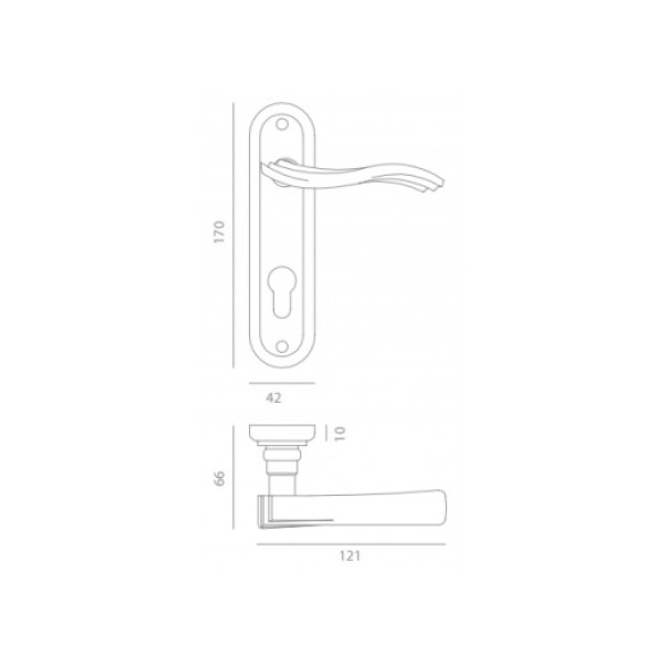 Дверна ручка Linde A-2002 PZ PB/SB (золото)