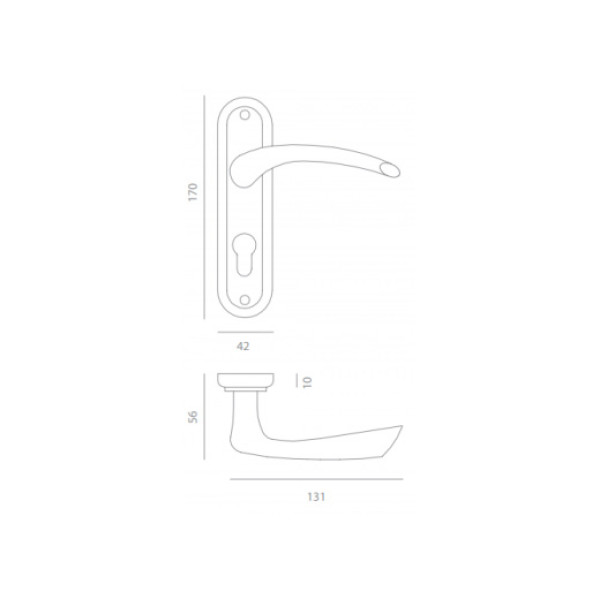 Дверна ручка Linde A-2005 PZ PB/SB (золото)