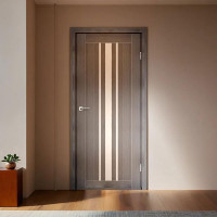 Міжкімнатні двері Stil Doors Arizona сатин або чорне скло (дрім вуд)