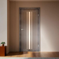 Міжкімнатні двері Stil Doors Arizona сатин або чорне скло (дрім вуд)