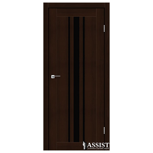 Міжкімнатні двері Stil Doors Arizona сатин або чорне скло (каштан)