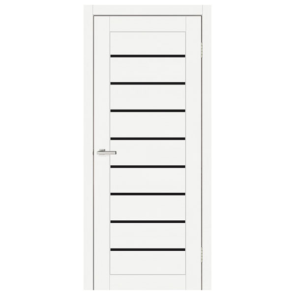 Міжкімнатні двері Doors Smart C018 сатин або чорне скло (дуб меренго)