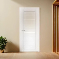 Міжкімнатні двері Doors Smart C018 сатин або чорне скло (дуб меренго)