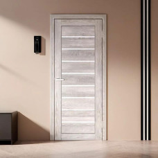 Міжкімнатні двері Doors Smart C018 скло сатин (дуб димчастий)