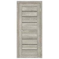 Міжкімнатні двері Doors Smart C034 BG скло чорне (дуб димчастий)