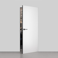 Міжкімнатні двері Папа Карло Приховані Двері iDoors Prime-AL чорний торець алюм. (під оздоблення)