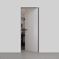 Міжкімнатні двері Папа Карло Приховані Двері iDoors Inside Prime-AL чорний торець алюм. (під оздоблення)
