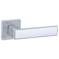 Дверна ручка Safita Mirror HS WP\CP (білий\хром)