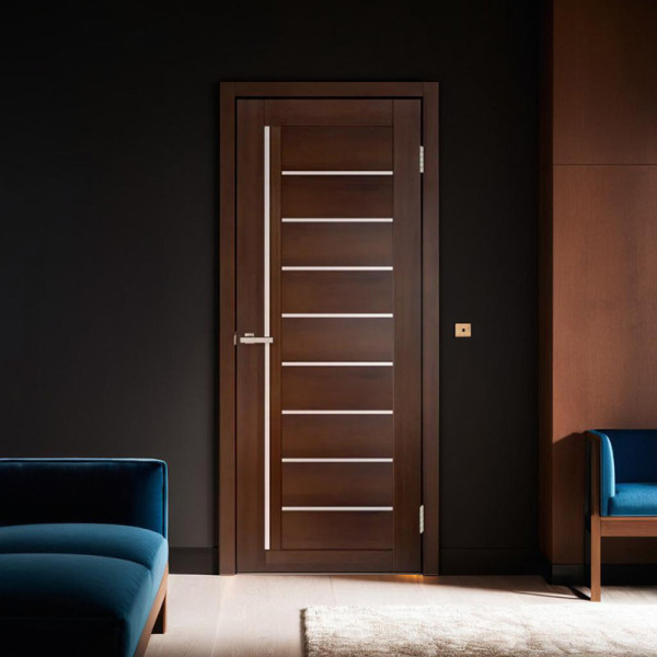 Міжкімнатні двері Doors Smart C067 ПВХ ціна з коробкою (бордо)