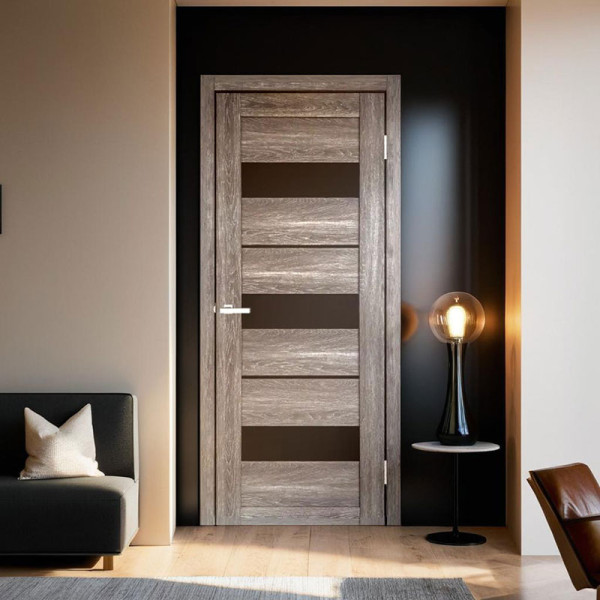Міжкімнатні двері Doors Smart C028 ПВХ ціна з коробкою (дуб браш)