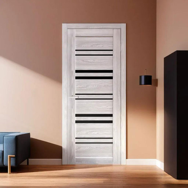 Міжкімнатні двері Doors Smart C017 скло сатин або чорне (ясен сизий)