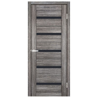 Міжкімнатні двері Doors Smart C026 скло чорне (дуб браш)