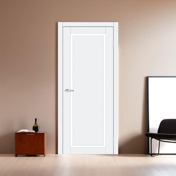 Міжкімнатні двері Doors Smart C090 скло матове або чорне (емаліт білий)