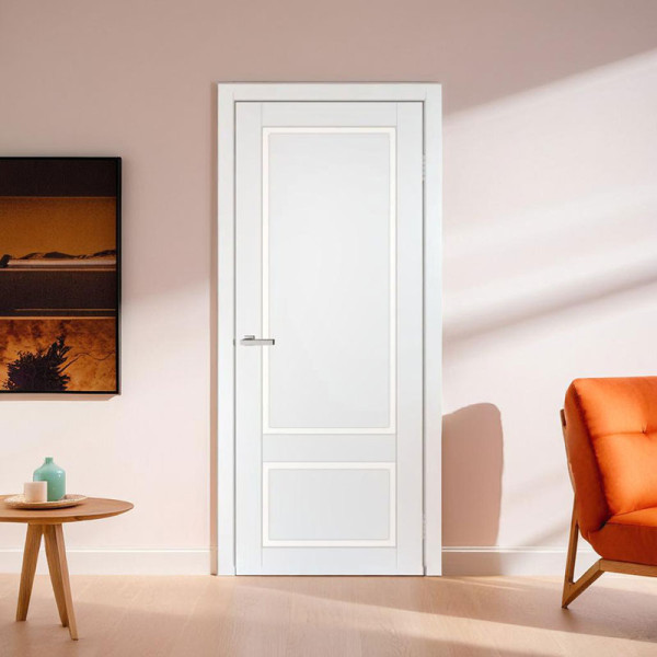 Міжкімнатні двері Doors Smart C105 скло матове або чорне (емаліт білий)
