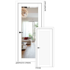 Міжкімнатні двері Stil Doors Vermont дзеркало (білий матовий)