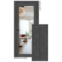 Міжкімнатні двері Stil Doors Vermont дзеркало двостороннє (дуб смокі)