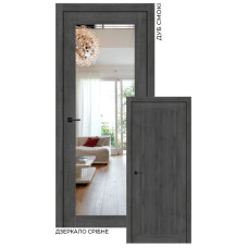 Міжкімнатні двері Stil Doors Vermont дзеркало двостороннє (дуб смокі)