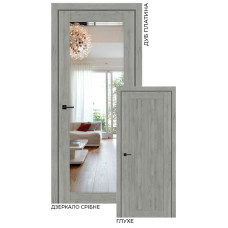 Міжкімнатні двері Stil Doors Vermont дзеркало двостороннє (дуб платина)